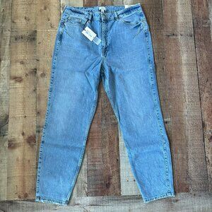 River Island Womens Size16R Carrie High Rise Mom Light Denim Jeans Straight Leg